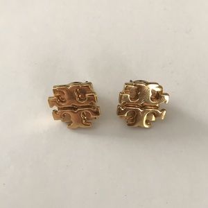 Tory Burch Logo Stud Earrings